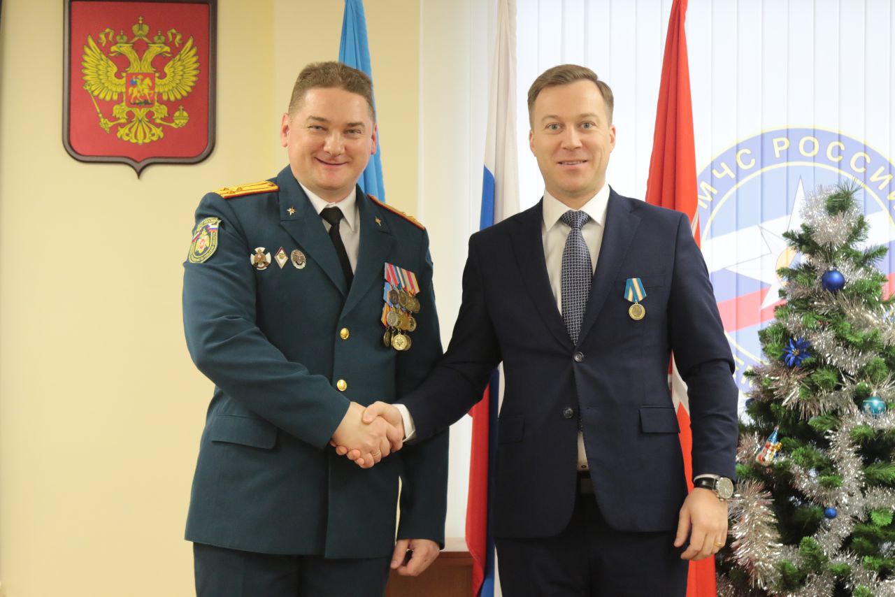 Директор ГУ ТО «Тулаупрадор» награжден медалью МЧС России: «За содружество во имя спасения».