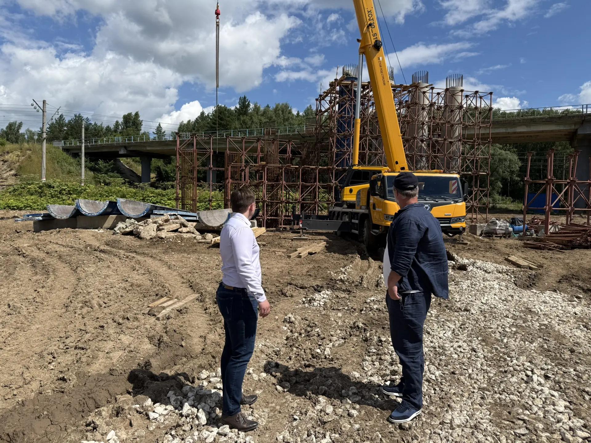 Реконструкция путепровода в Заокском районе идет по графику