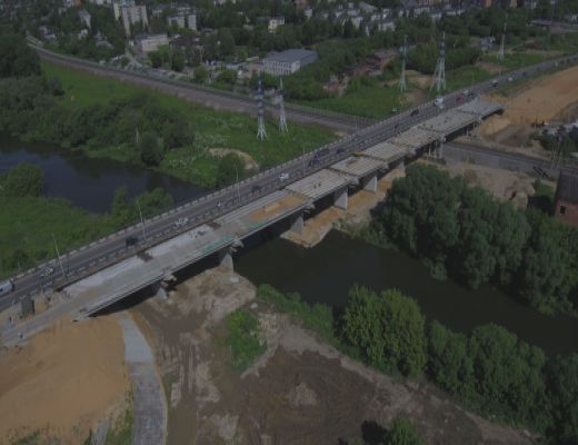 Завершен монтаж балок пролетных строений моста и путепровода На объекте Строительство моста через р. Упу