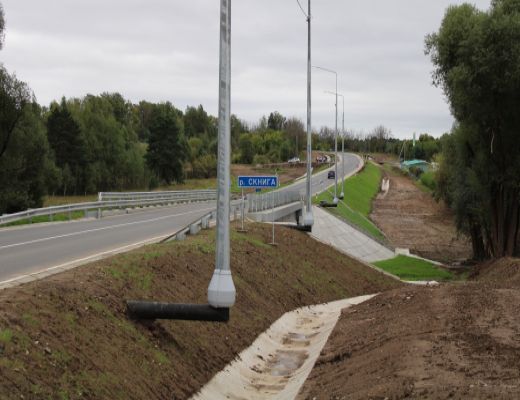 Завершились строительно-монтажные работы на объекте «Реконструкция мостового перехода через р. Скнига на км 0+750 автомобильной дороги «Крым» - автоподъезд к городу Серпухову в Заокском районе Тульской области» 