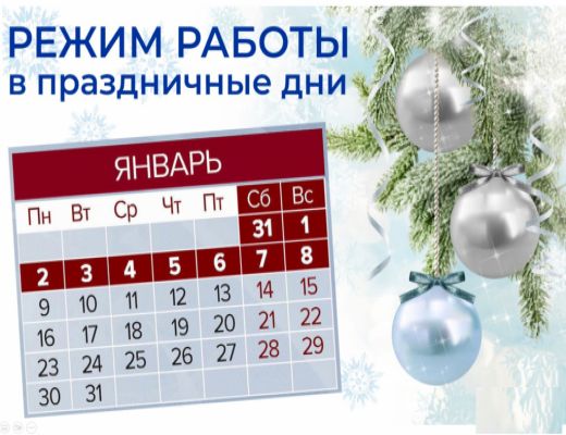 Нерабочий период ГУ ТО «Тулаупрадор» на январские каникулы 2023. 