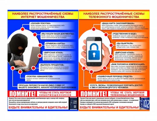 Памятки по профилактике правонарушений мошеннических действий